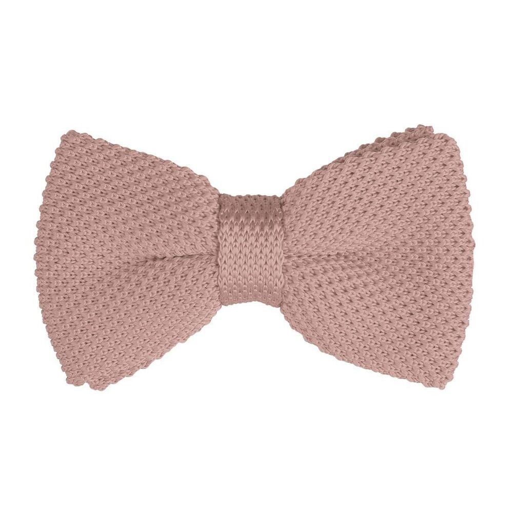 2234 Pre-tied Bowtie Adjustable Neck Solid Color Knitted Bow Ties One Size